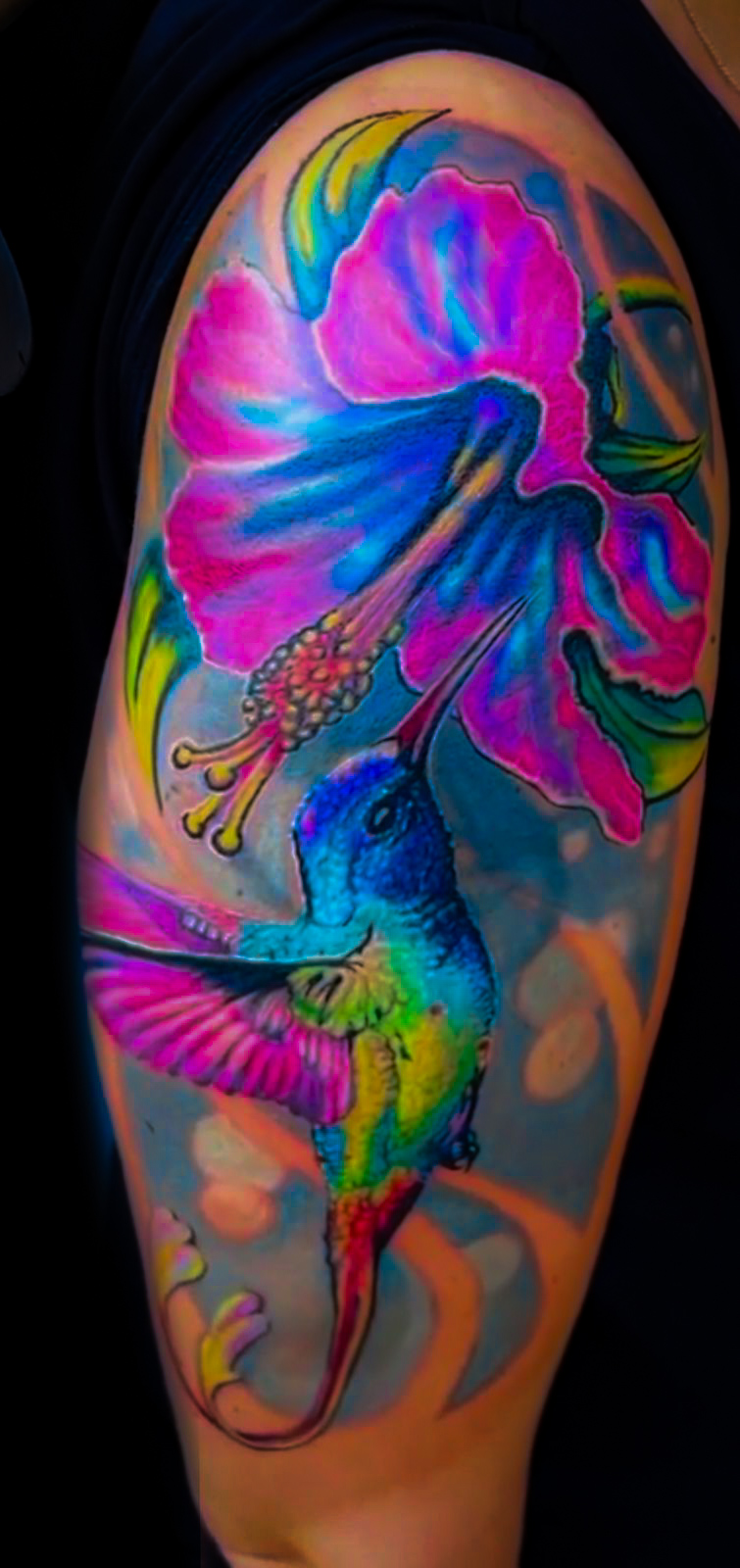 Colorfull watercolor and neo-traditional tattoos at INKspire Hurghada studio
