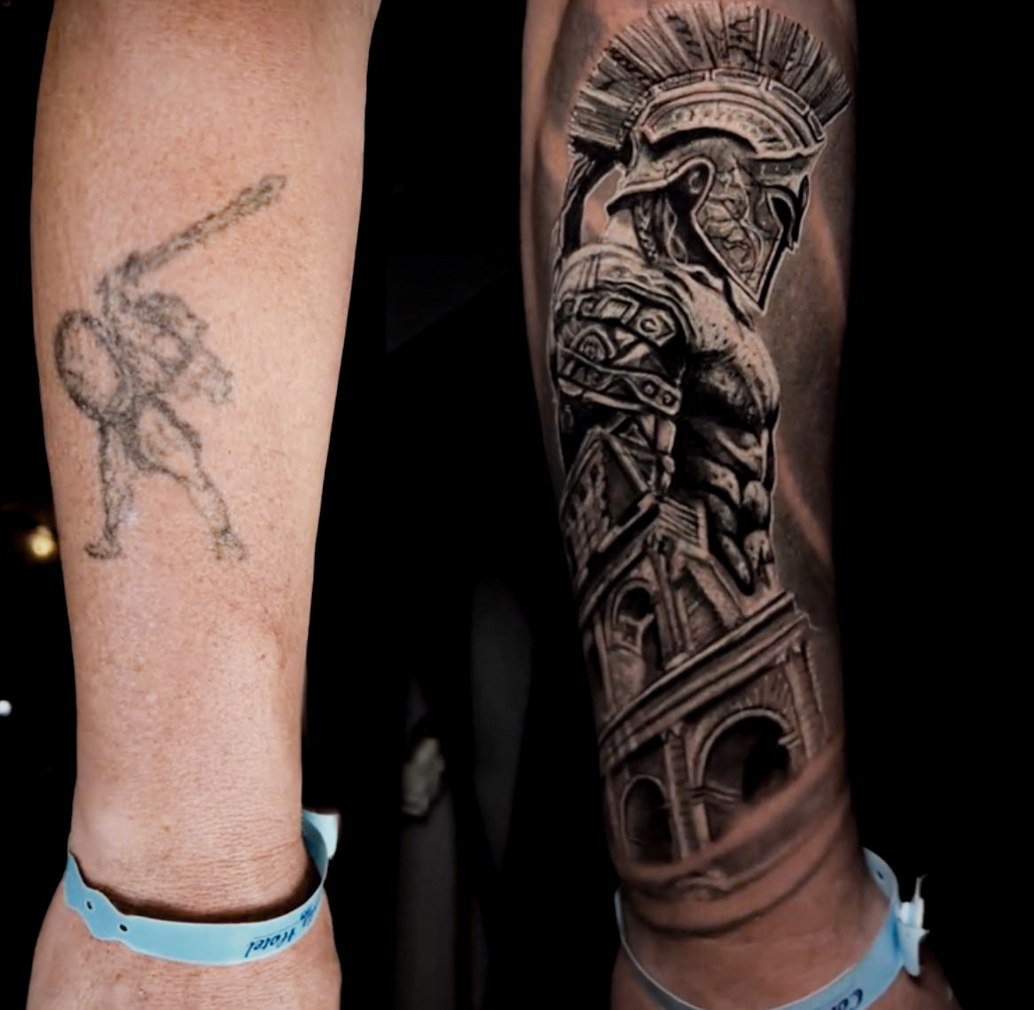 Cover up tattoo transformation — old tattoo redesigned at INKspire Hurghada